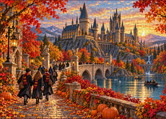 Autumn at Hogwarts Jigsaw Puzzle 🍂🏰