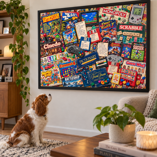80s & 90s Retro Gaming Nostalgia – 500/1000 Piece Jigsaw Puzzle