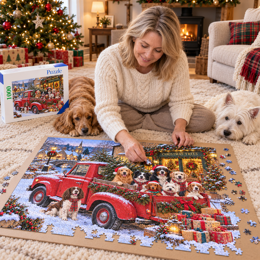 Christmas Puppy Delivery-500/1000-Piece Jigsaw Puzzle