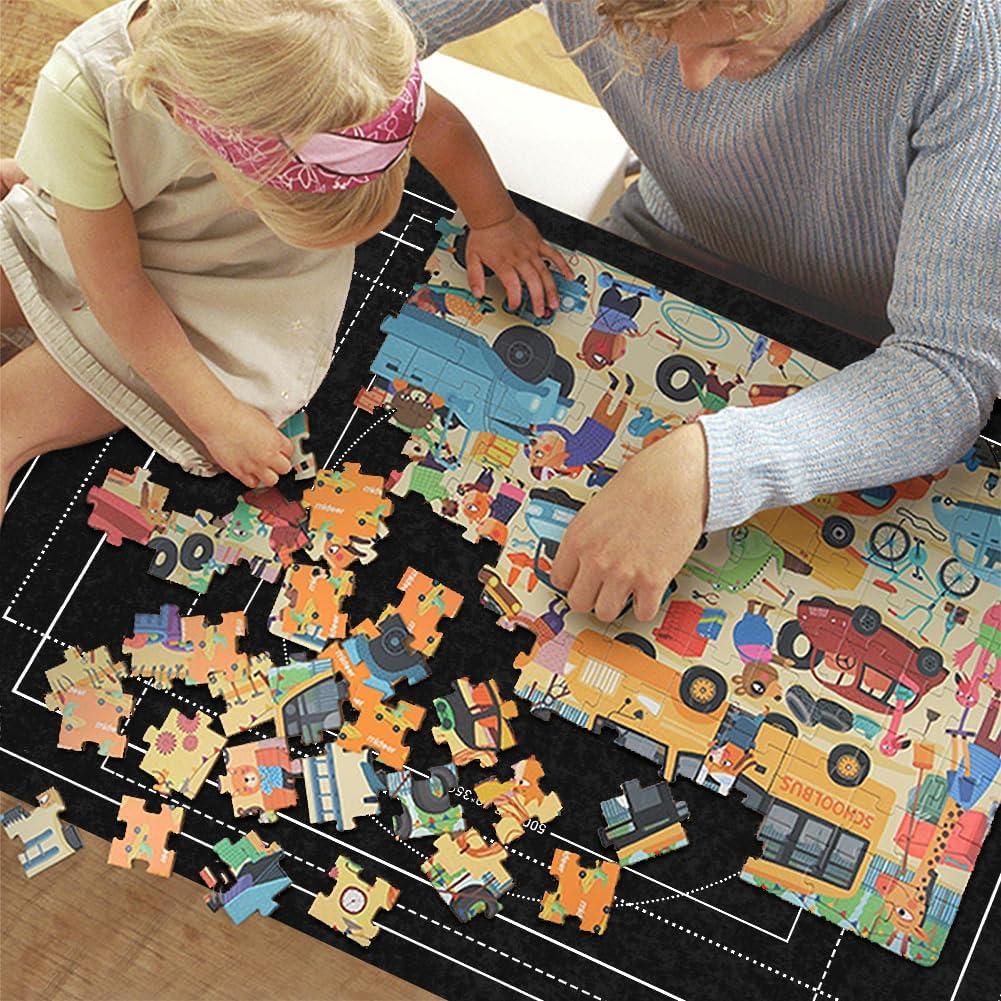 Ainiv Jigsaw Puzzle Mat Roll Up 1500 Pieces, 46" x 26 "
