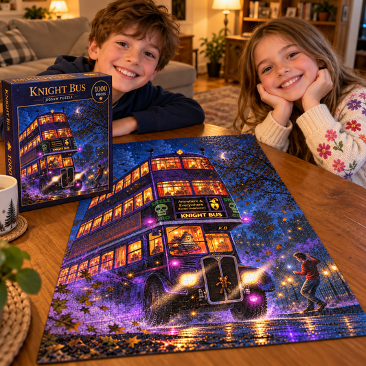 The Knight Bus: A Magical Midnight Ride – 500/1000 Piece Jigsaw Puzzle