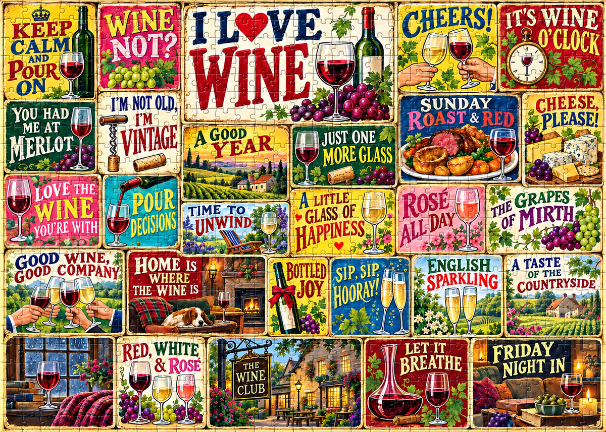 I Love Wine – 1000 Piece Jigsaw Puzzle