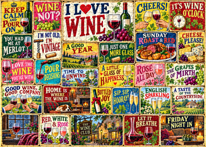 I Love Wine – 1000 Piece Jigsaw Puzzle