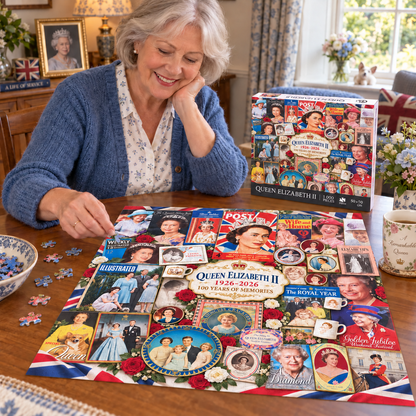 Queen Elizabeth II 100 Years of Memories 1000-Piece Jigsaw Puzzle