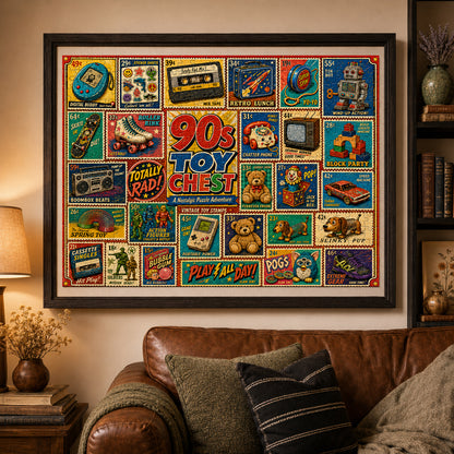 90s Toy Chest Nostalgia Puzzle – 500/1000 Pieces