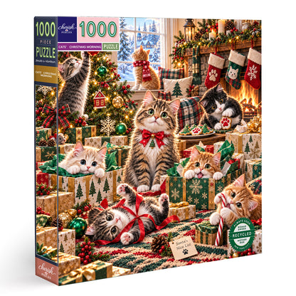 Cats’ Christmas Morning Jigsaw Puzzle 1000 Pieces