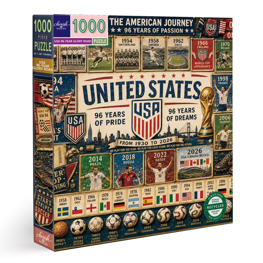 USA 96-Year Glory Road World Cup Soccer "Road to Glory" Jigsaw Puzzle – 500/1000 Pieces