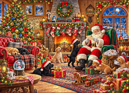 Christmas Puppies - 1000 Piece Jigsaw Puzzle