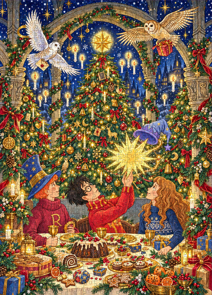 A Magical Christmas at Hogwarts 🎄 – 500/1000 Piece Jigsaw Puzzle
