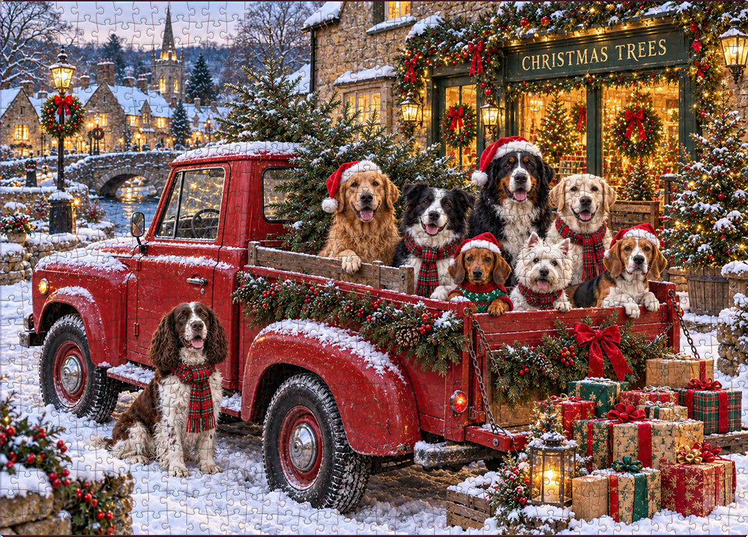 Christmas Puppy Delivery-500/1000-Piece Jigsaw Puzzle