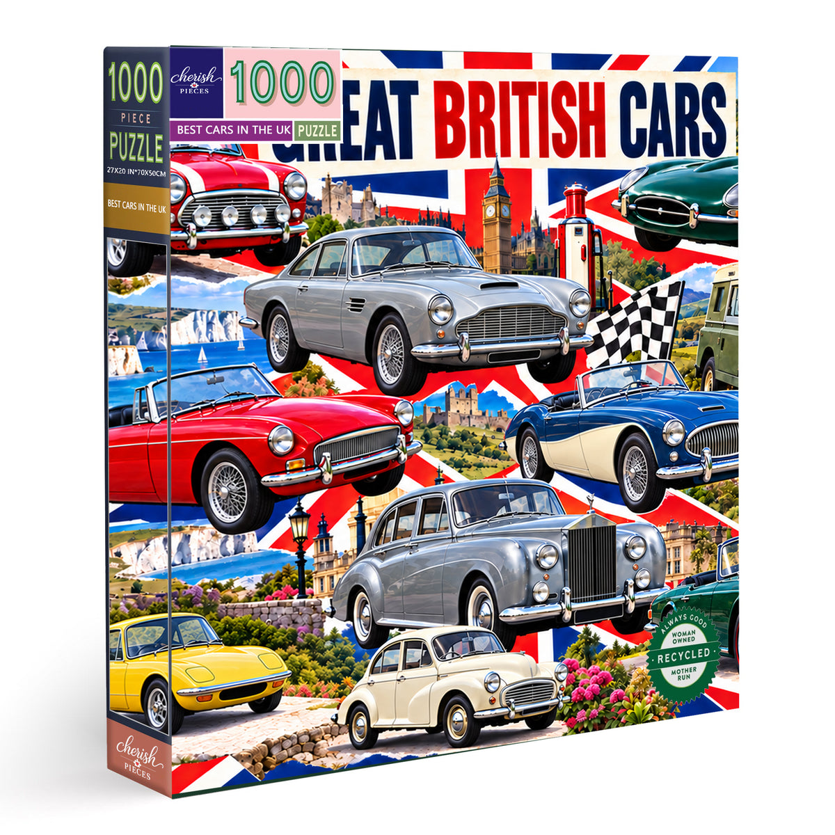 A tribute to classic British cars - 1000-piece puzzle