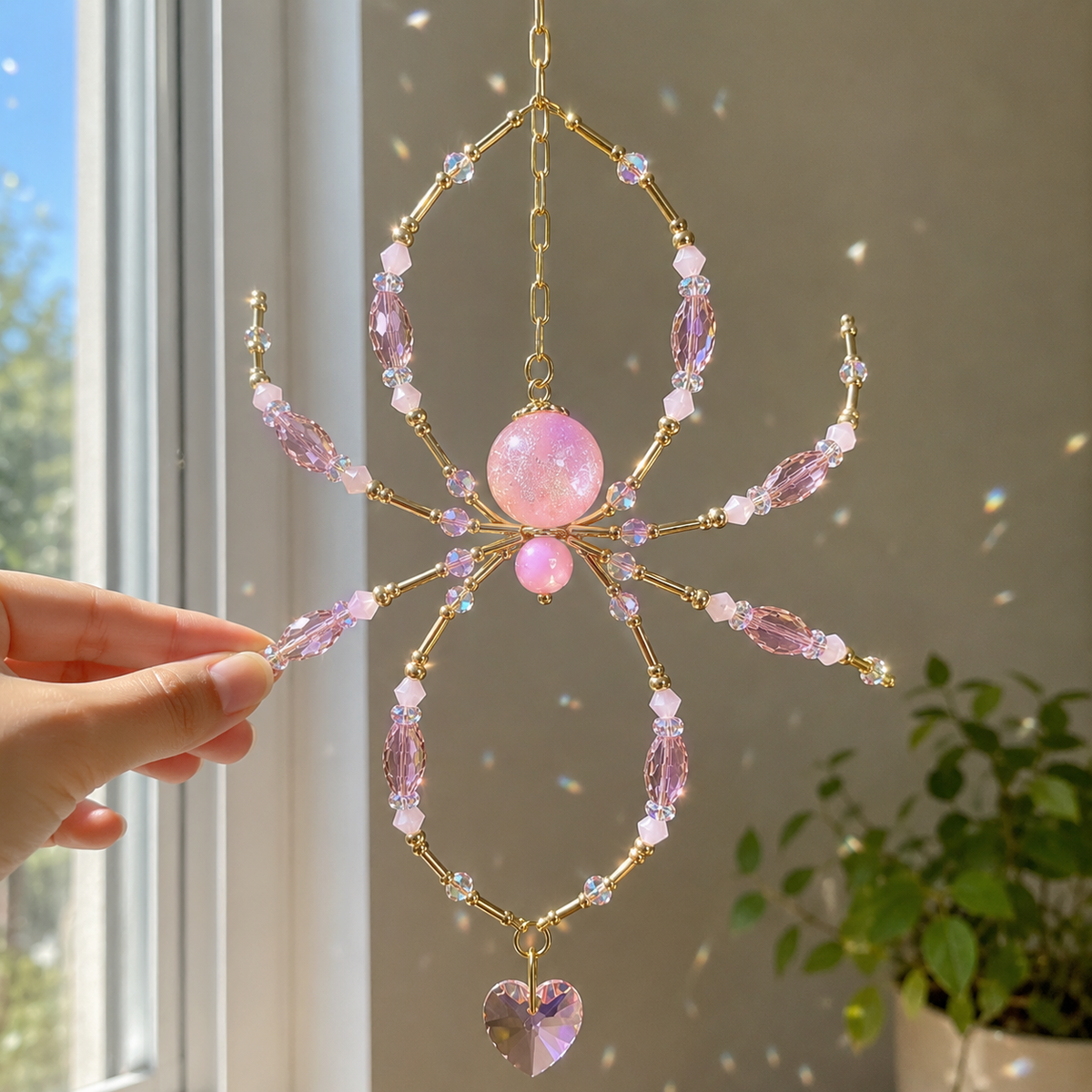 ✨Sparkling handmade spider suncatcher