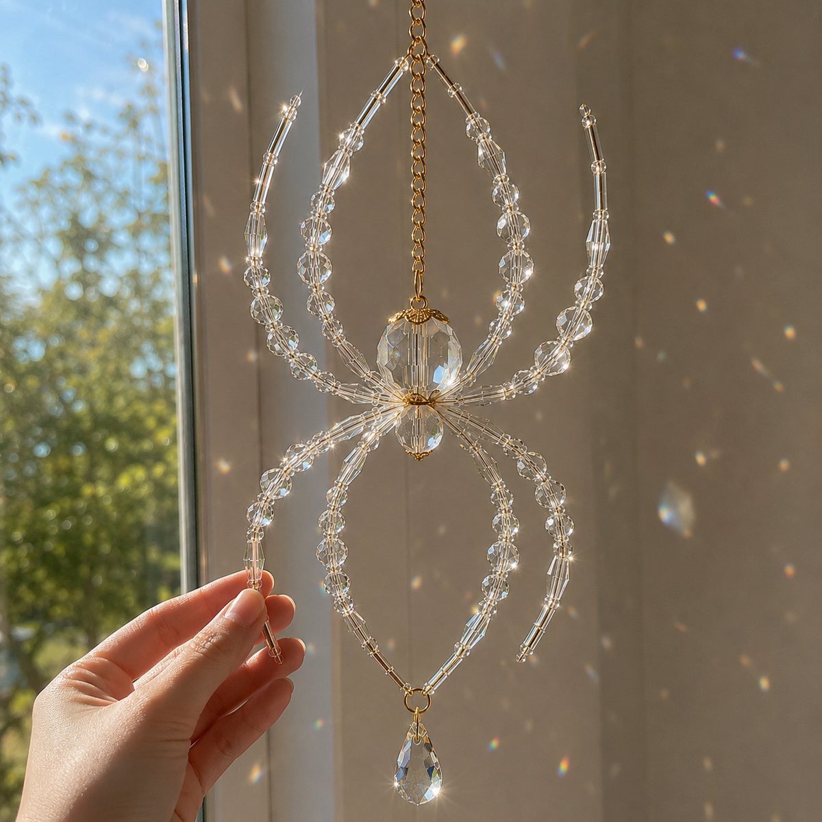 ✨Sparkling handmade spider suncatcher