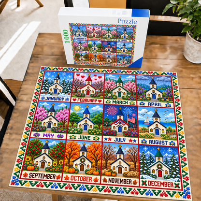 A Year of Blessings Church 1000 Jigsaw Puzzle