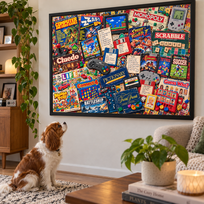 80s & 90s Retro Gaming Nostalgia – 500/1000 Piece Jigsaw Puzzle