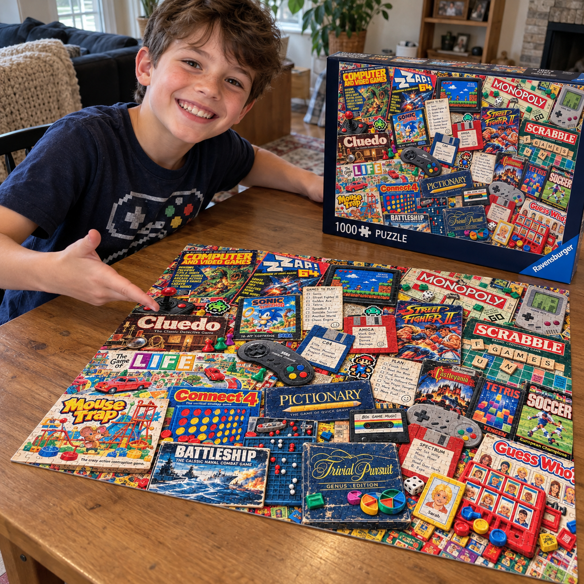 80s & 90s Retro Gaming Nostalgia – 500/1000 Piece Jigsaw Puzzle