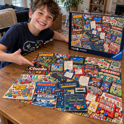80s & 90s Retro Gaming Nostalgia – 500/1000 Piece Jigsaw Puzzle