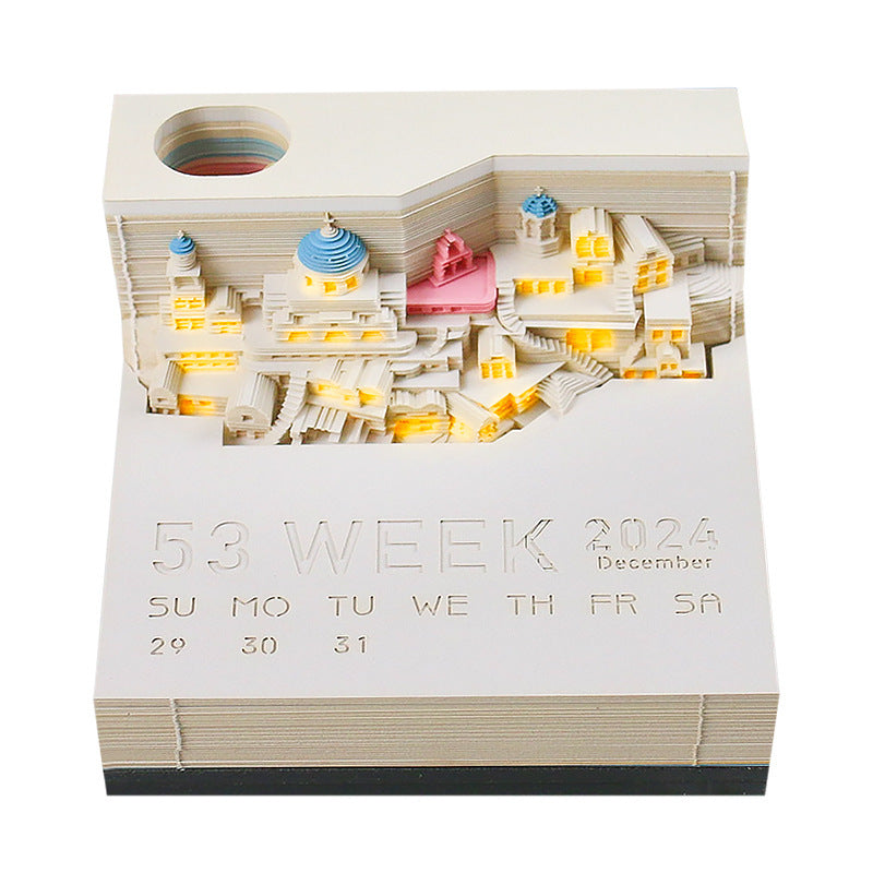 2025 Harry Potter Hogwarts Castle Calendar 3D Art Memo Pad Sticky Notes For Christmas Gift