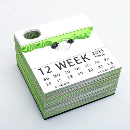 2025 Harry Potter Hogwarts Castle Calendar 3D Art Memo Pad Sticky Notes For Christmas Gift