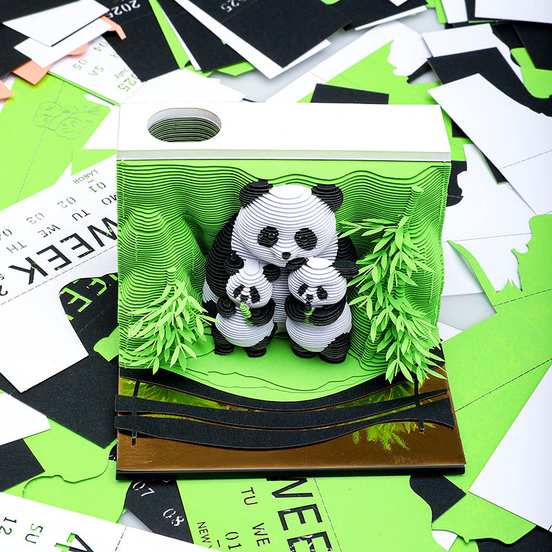 2025 Harry Potter Hogwarts Castle Calendar 3D Art Memo Pad Sticky Notes For Christmas Gift