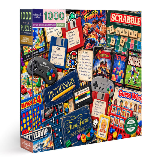 80s & 90s Retro Gaming Nostalgia – 500/1000 Piece Jigsaw Puzzle