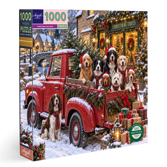 Christmas Puppy Delivery-500/1000-Piece Jigsaw Puzzle