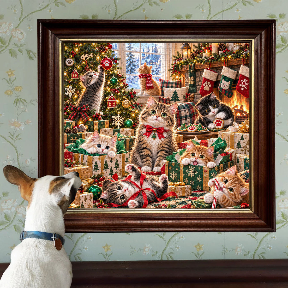 Cats’ Christmas Morning Jigsaw Puzzle 1000 Pieces