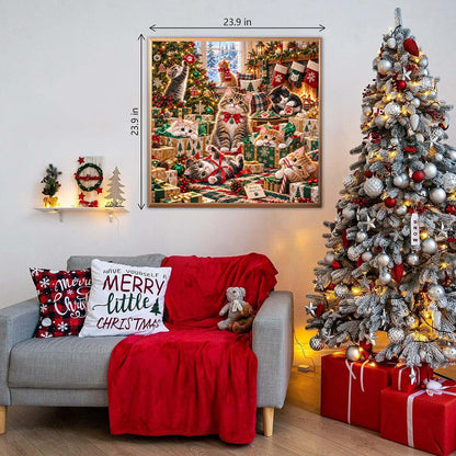 Cats’ Christmas Morning Jigsaw Puzzle 1000 Pieces