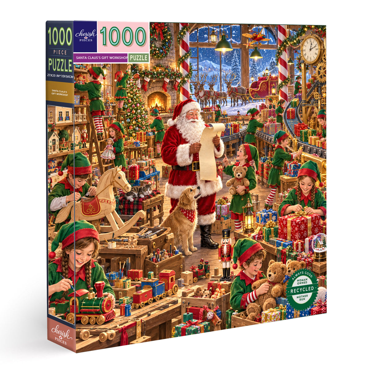 Santa Claus's Gift Workshop 1000-Piece Jigsaw Puzzle