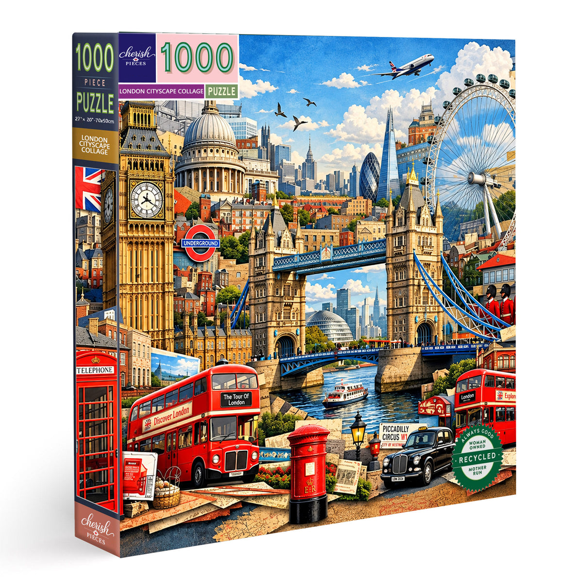 London Cityscape Collage Jigsaw Puzzle - 500/1000 Piece Puzzle