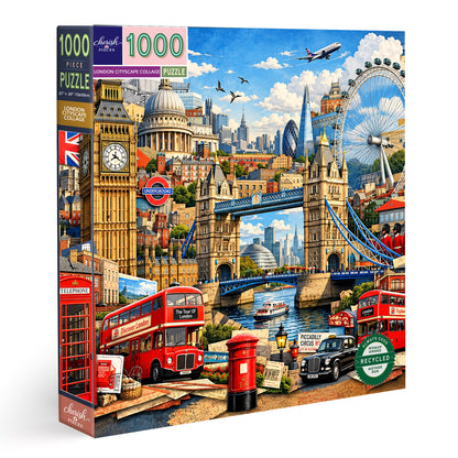 London Cityscape Collage Jigsaw Puzzle - 500/1000 Piece Puzzle