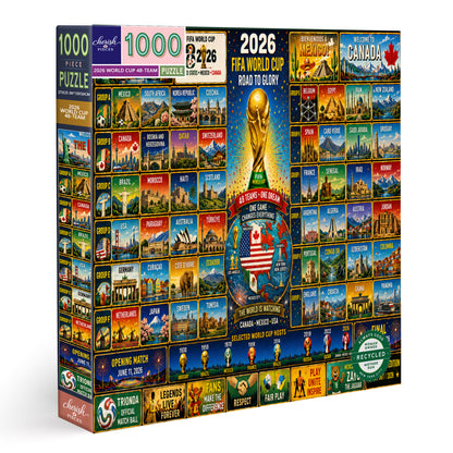 2026 World Cup 48-Team Lineup Collector's Puzzle – 500/1000 Pieces