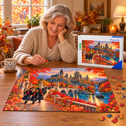 Autumn at Hogwarts Jigsaw Puzzle 🍂🏰