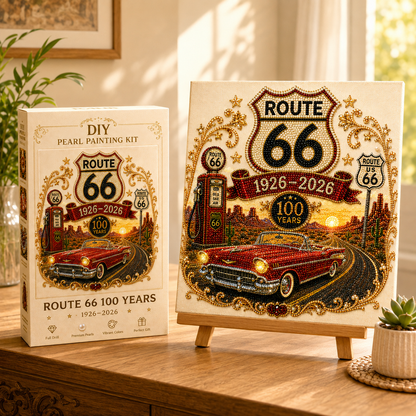 Route 66 Centennial Pearl Painting Kit 🚗 A Tribute to the Mother Road — Route 66 Centennial Edition