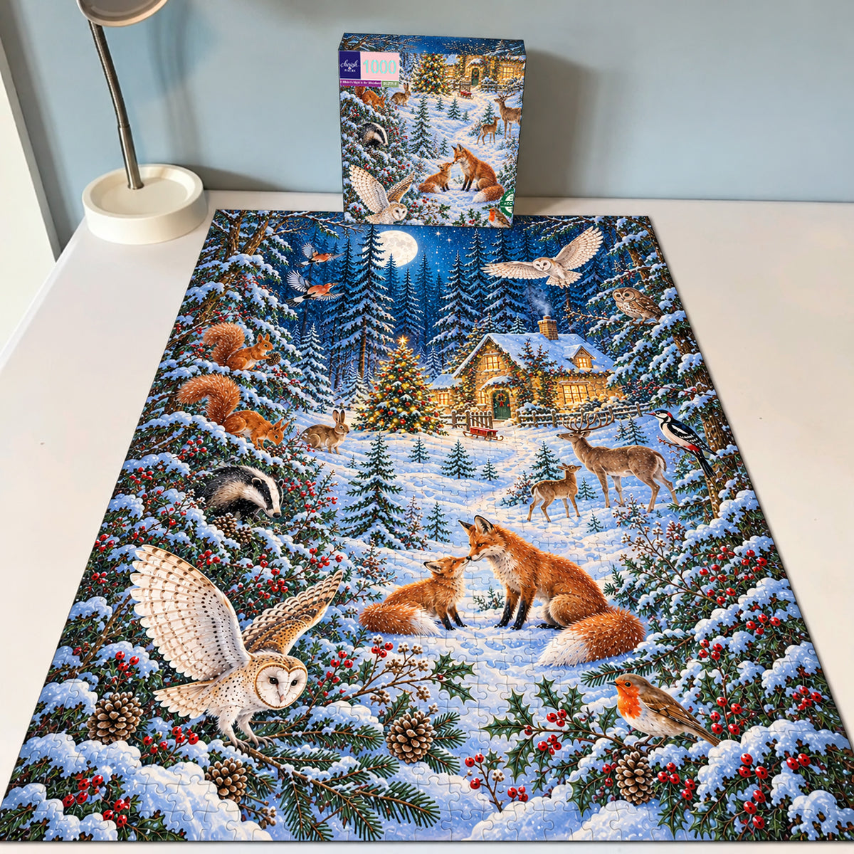 A Winter's Night in the Woodland – 1000 Piece Christmas Jigsaw Puzzle
