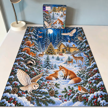 A Winter's Night in the Woodland – 1000 Piece Christmas Jigsaw Puzzle