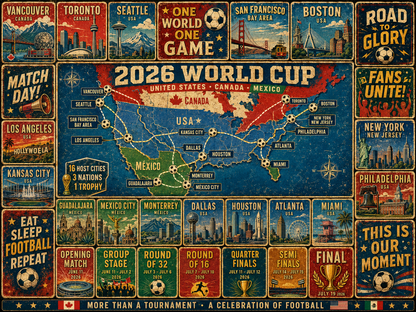 ⚽Road to Glory – The 2026 World Cup Journey Collector’s Puzzle – 500/1000 Pieces