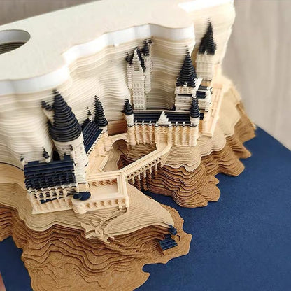 Harry Potter Hogwarts Castle 3D Art Memo Pad Sticky Notes 2025 For Christmas Gift