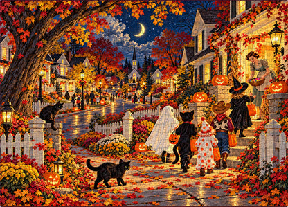 Trick-or-Treat Lane – A Cosy Halloween Jigsaw Puzzle