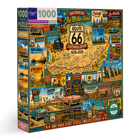 Route 66 Centennial Collector’s Puzzle 100 Years of the Mother Road — 1926–2026