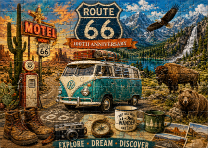 2026 NEW 🏜️Route 66 Collector's Puzzle – 500/1000-Piece Jigsaw Puzzle