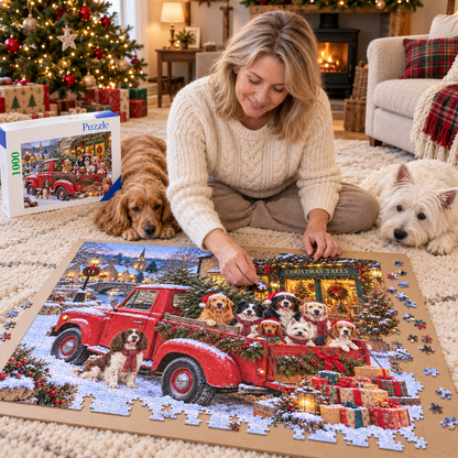 Christmas Puppy Delivery-500/1000-Piece Jigsaw Puzzle