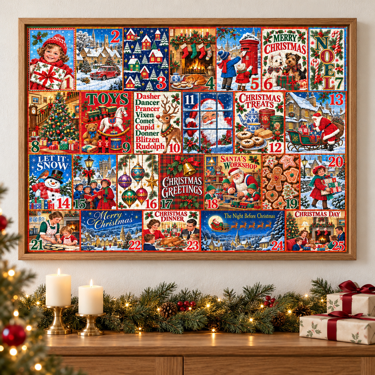 Christmas Calendar - 1000 Piece Jigsaw Puzzle