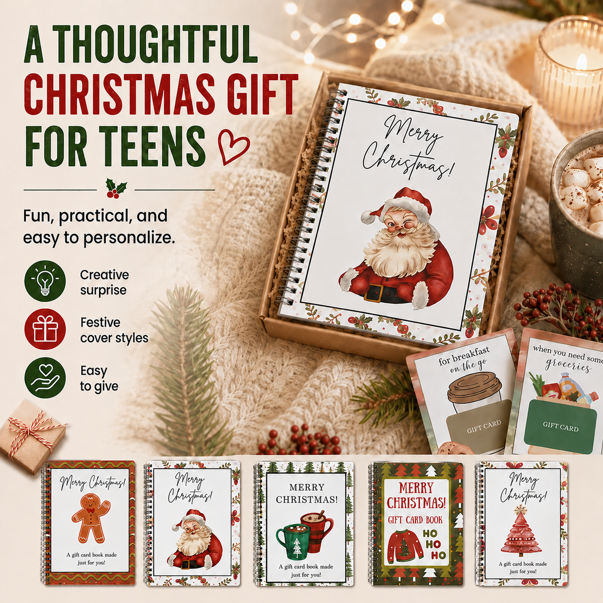 🔥 LIMITED-TIME 50% OFF — Christmas Gift Card Book
