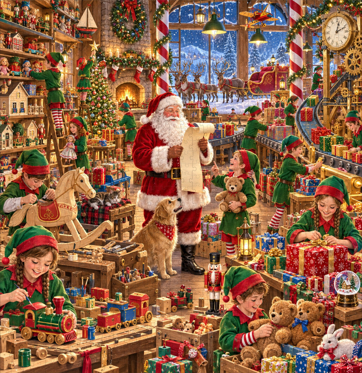 Santa Claus's Gift Workshop 1000-Piece Jigsaw Puzzle🎁