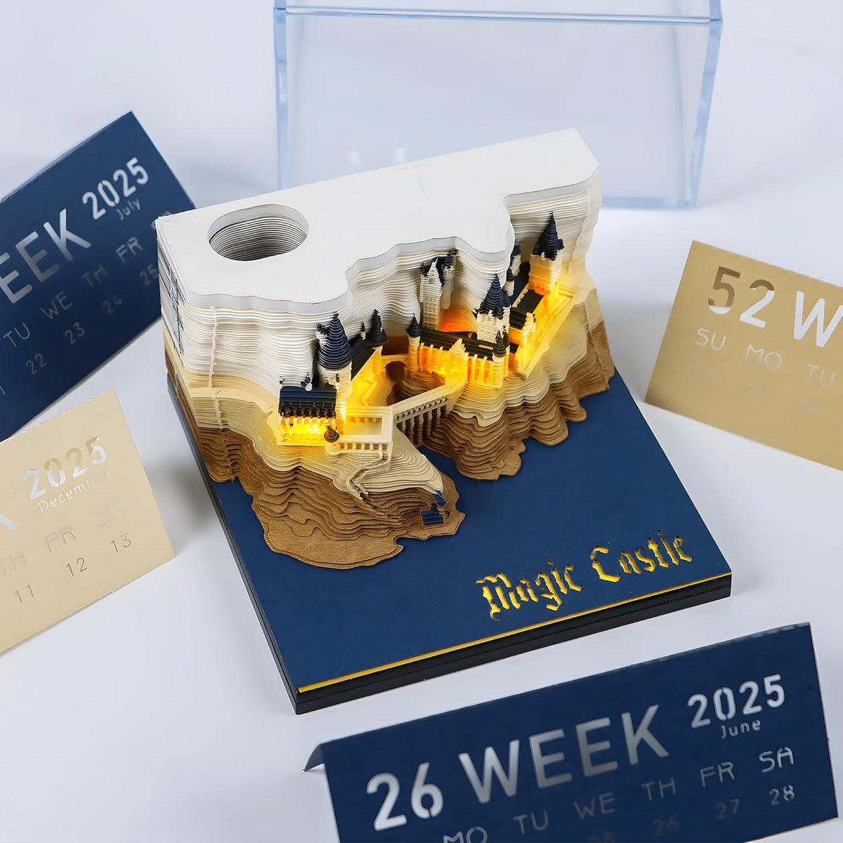 2025 Harry Potter Hogwarts castle calendar 3dart memo pad sticky notes