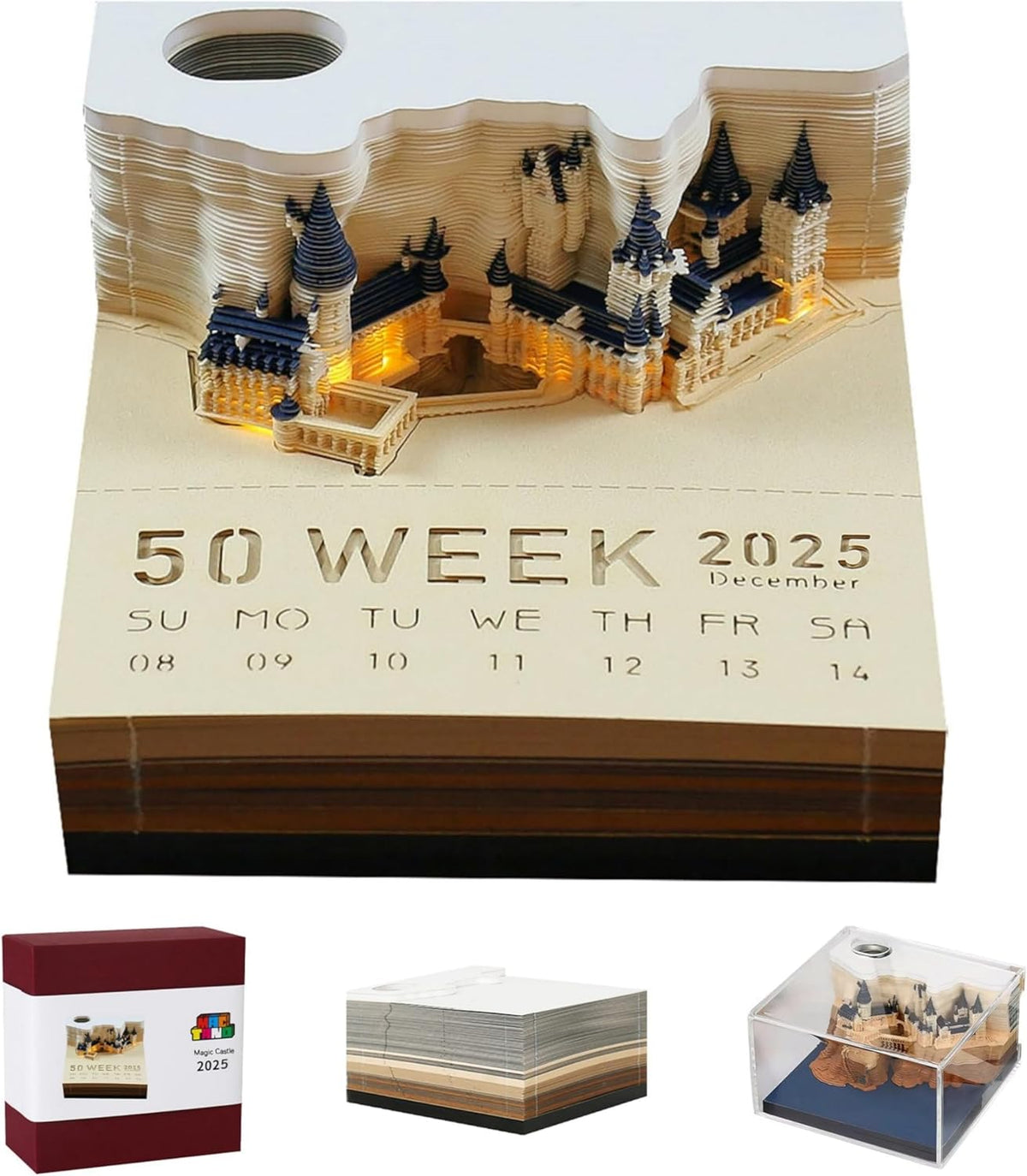 2025 Harry Potter Hogwarts castle calendar 3dart memo pad sticky notes