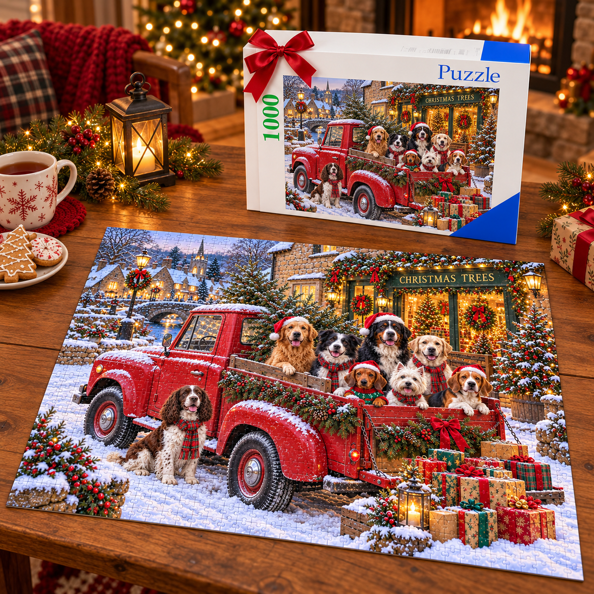 Christmas Puppy Delivery-500/1000-Piece Jigsaw Puzzle