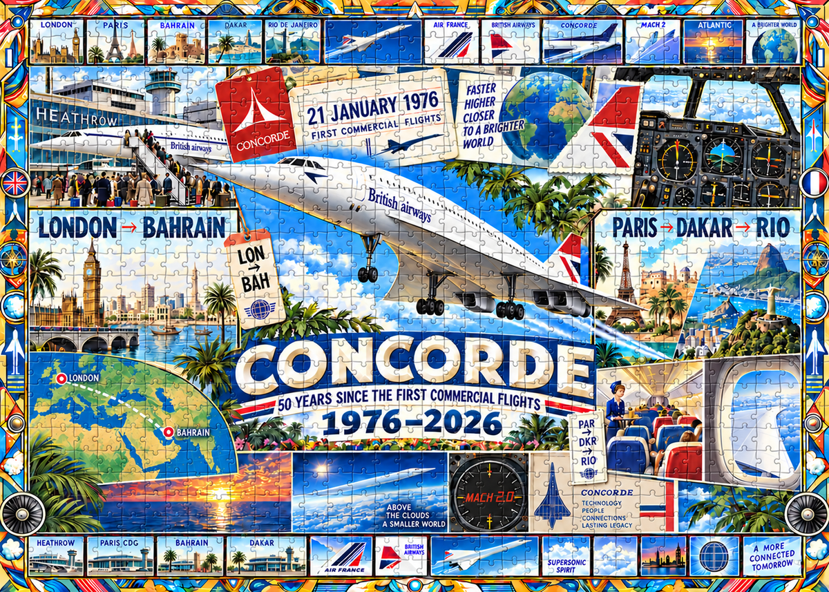Concorde 1976–2026: 50 Years of Supersonic Flight Puzzle