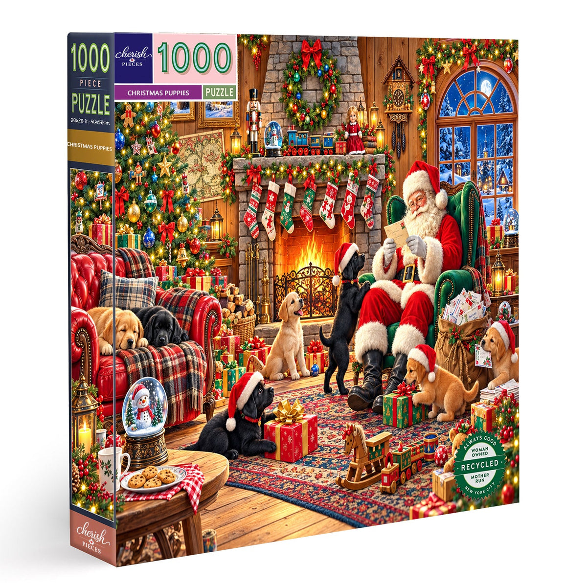 Christmas Puppies - 1000 Piece Jigsaw Puzzle